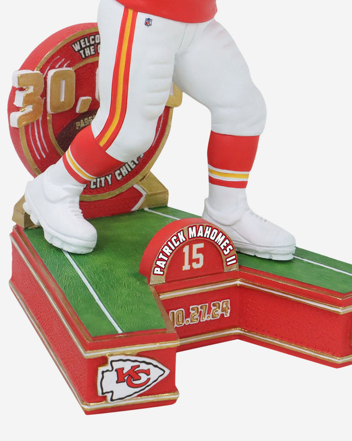 Patrick Mahomes Kansas City Chiefs 30,000 Career Passing Yards Bobblehead FOCO - FOCO.com