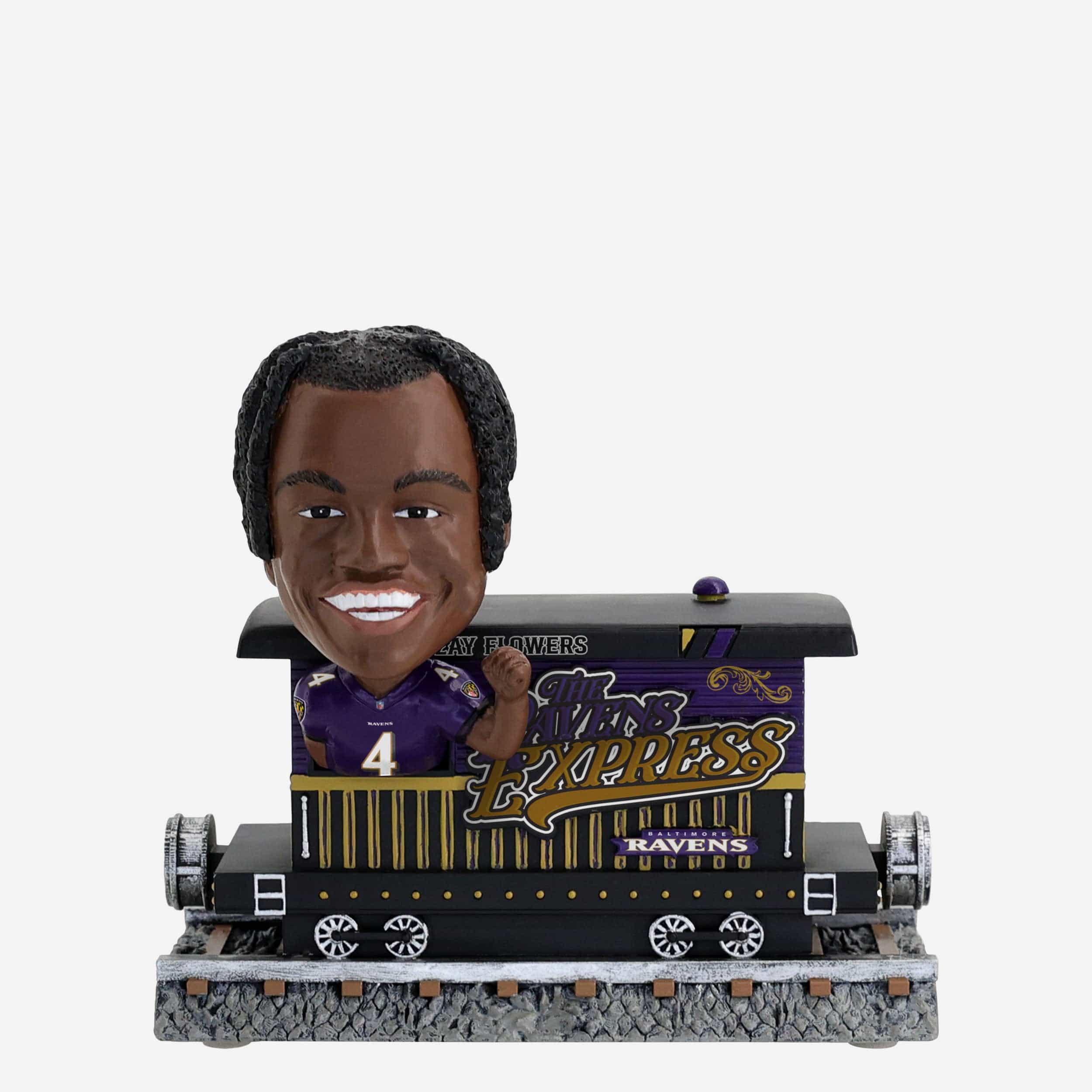 Zay Flowers Baltimore Ravens Express Train Bobblehead FOCO