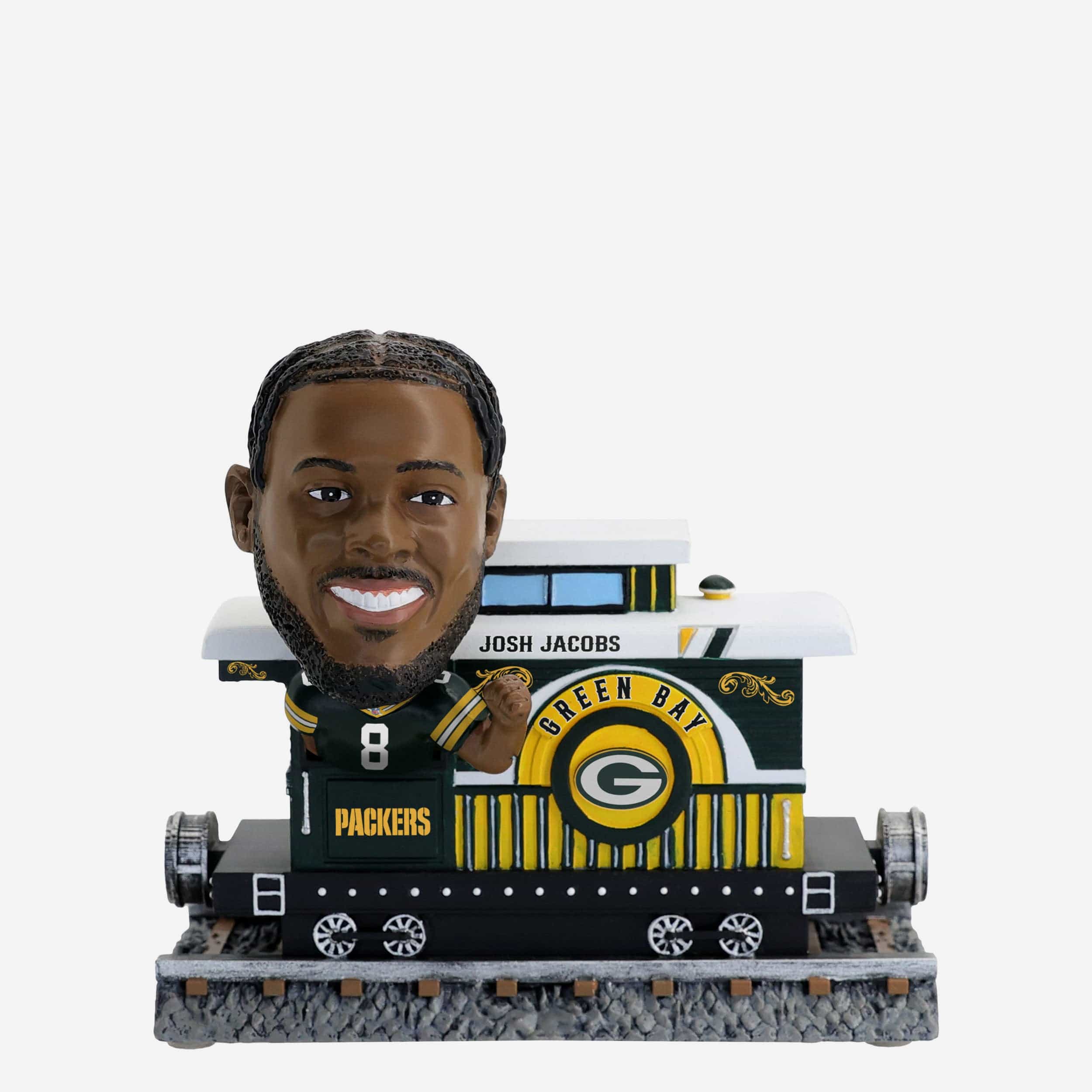 Josh Jacobs Green Bay Packers Express Train Bobblehead FOCO