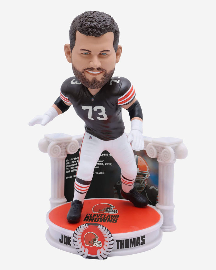 Joe Thomas Cleveland Browns Career Retrospective Bobblehead FOCO - FOCO.com