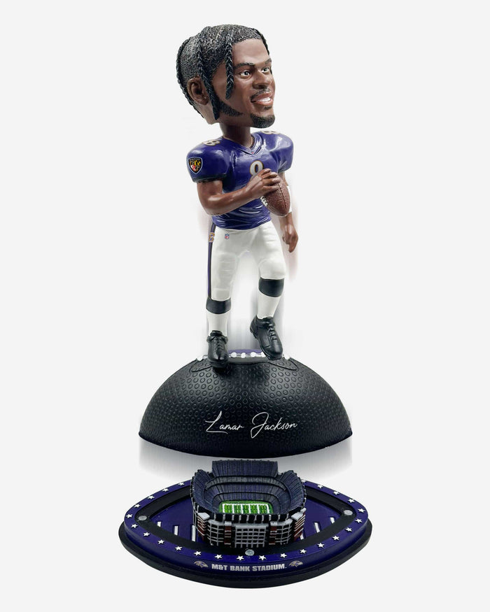 Lamar Jackson Baltimore Ravens Magnetic Stadium Base Bobblehead FOCO - FOCO.com
