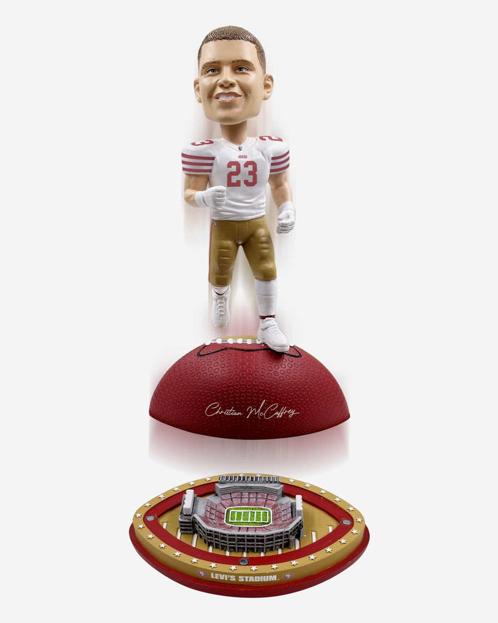 Christian McCaffrey San Francisco 49ers Magnetic Stadium Base Bobblehead FOCO - FOCO.com