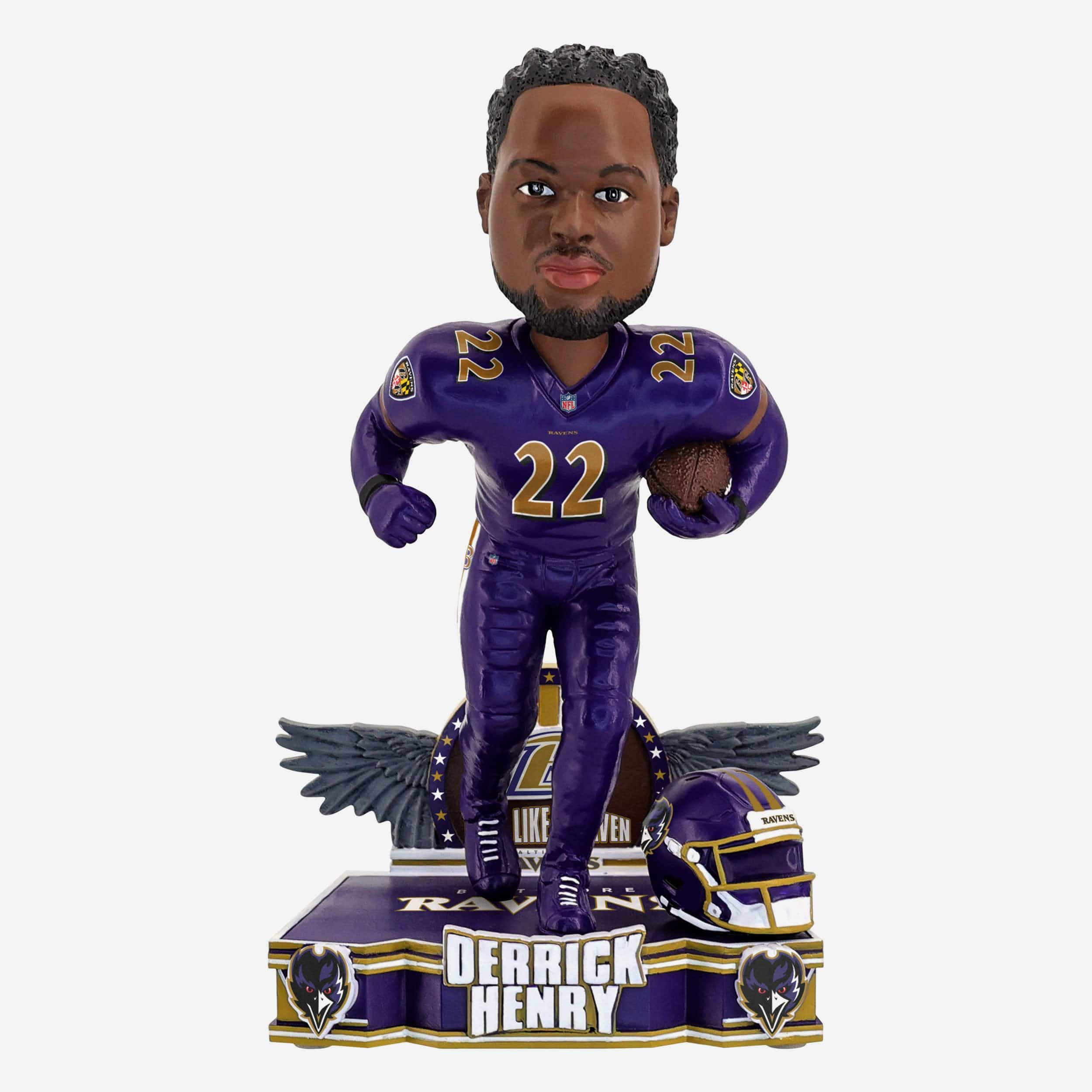 Derrick Henry Baltimore Ravens Purple Rising Bobblehead FOCO