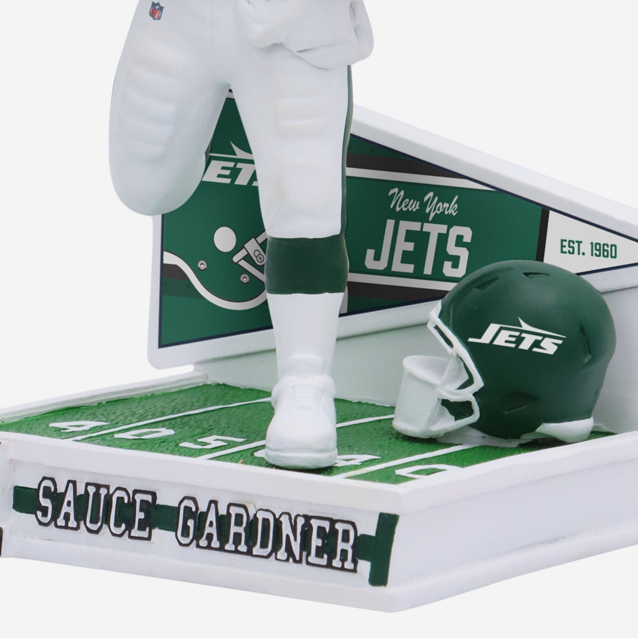 Sauce Gardner New York Jets Retro Uniform Bobblehead FOCO