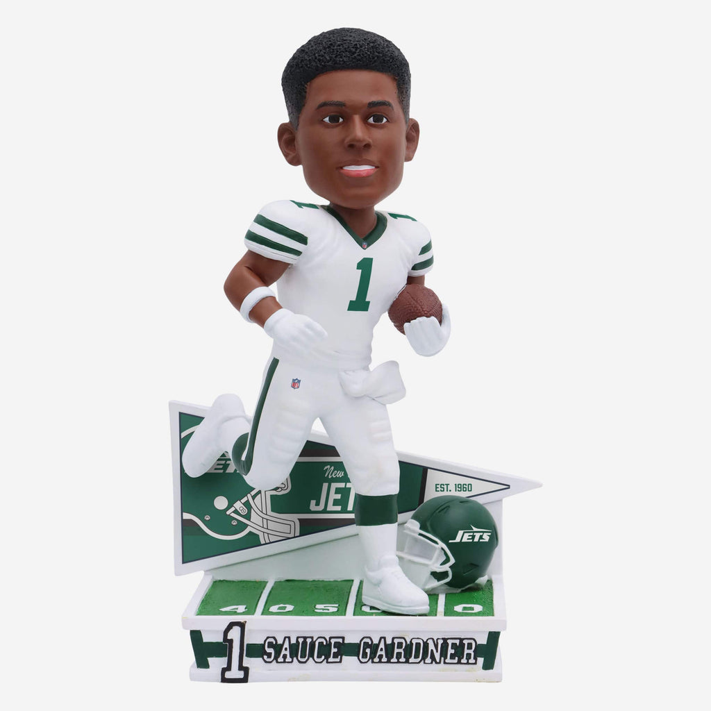 Sauce Gardner New York Jets Retro Uniform Bobblehead FOCO - FOCO.com