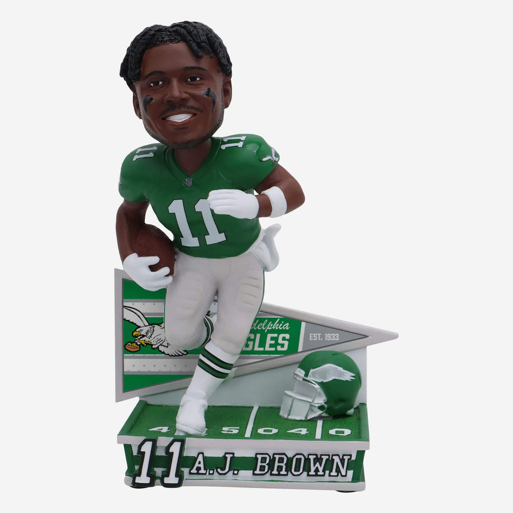 AJ Brown Philadelphia Eagles Kelly Green Uniform Bobblehead FOCO - FOCO.com
