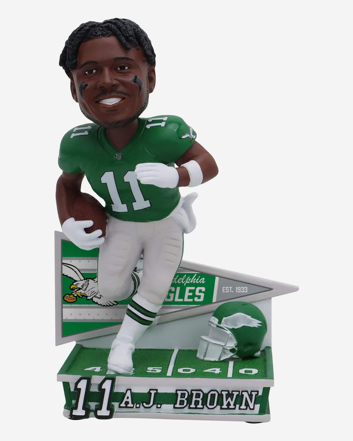AJ Brown Philadelphia Eagles Kelly Green Uniform Bobblehead FOCO - FOCO.com
