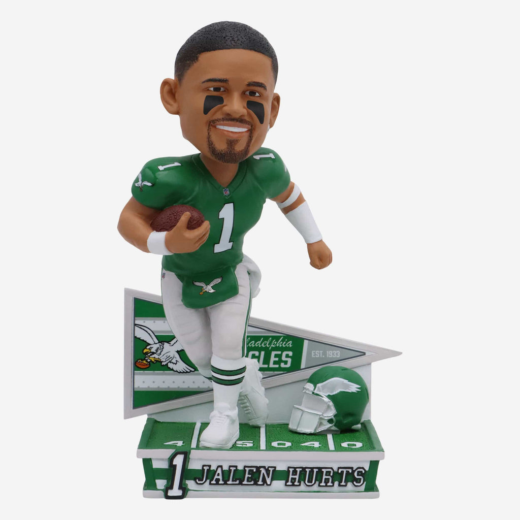 Jalen Hurts Philadelphia Eagles Kelly Green Uniform Bobblehead FOCO - FOCO.com