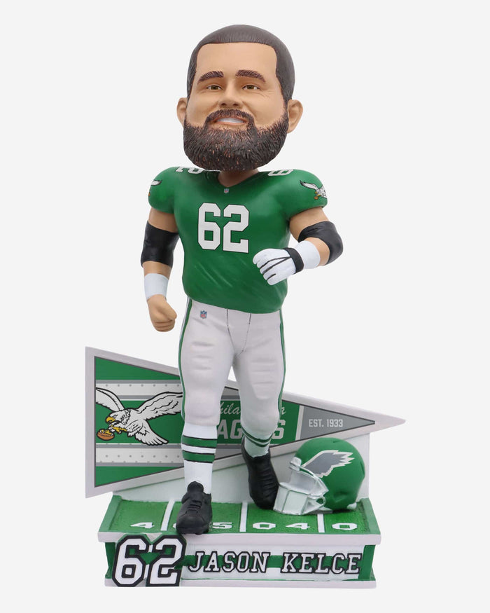 Jason Kelce Philadelphia Eagles Kelly Green Uniform Bobblehead FOCO - FOCO.com
