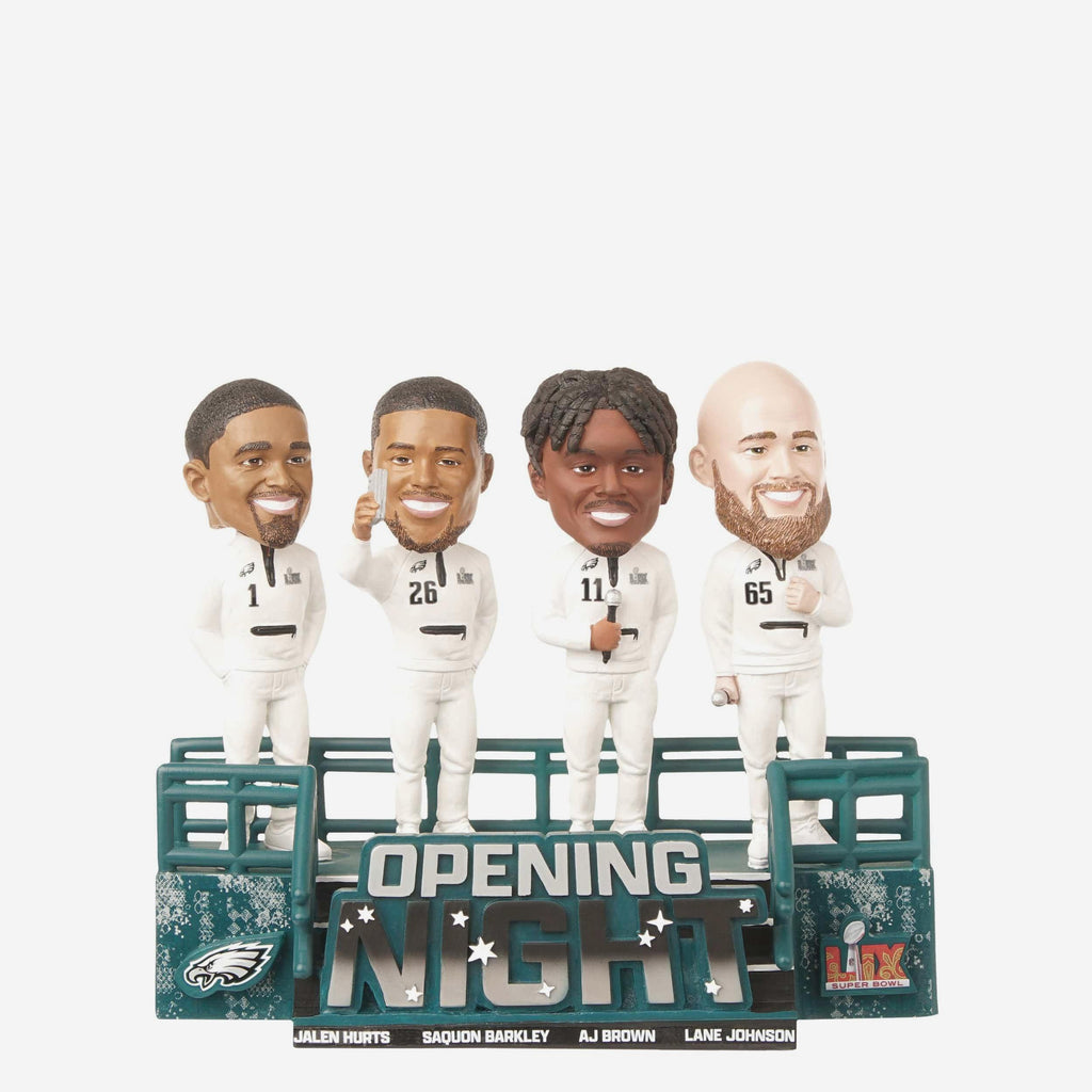 Philadelphia Eagles Super Bowl LIX Outfit Mini Bobblehead Scene FOCO - FOCO.com