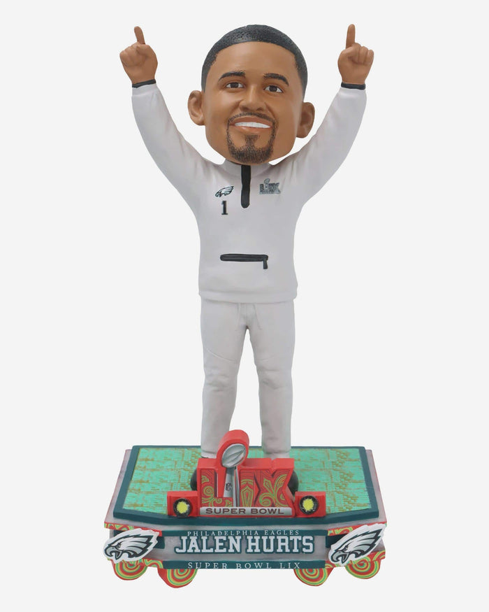 Jalen Hurts Philadelphia Eagles Super Bowl LIX Outfit Bobblehead FOCO - FOCO.com