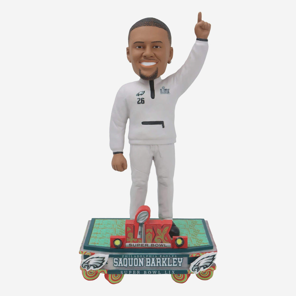 Saquon Barkley Philadelphia Eagles Super Bowl LIX Outfit Bobblehead FOCO - FOCO.com