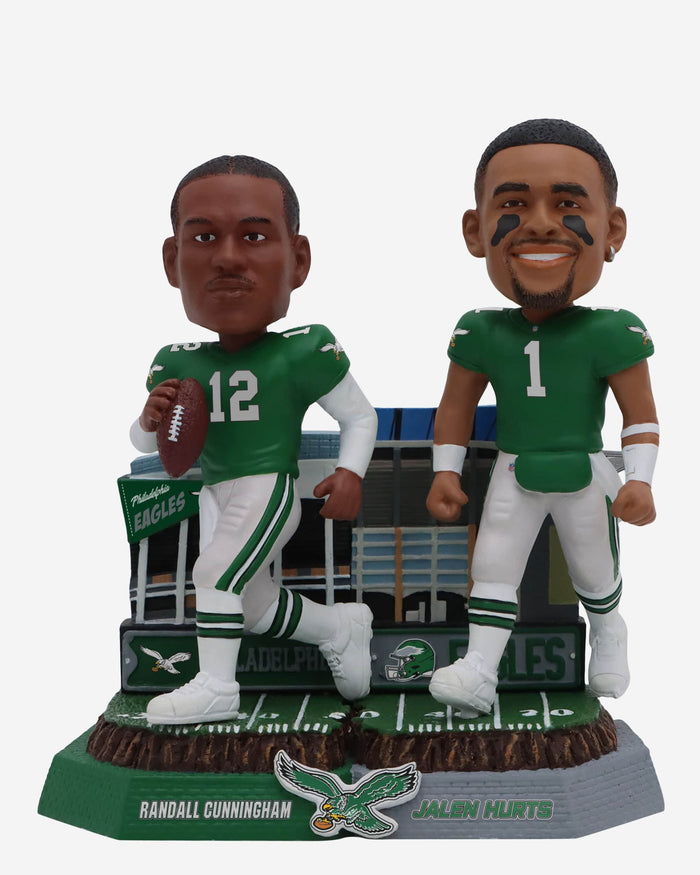 Randall Cunningham & Jalen Hurts Philadelphia Eagles Then and Now Bobblehead FOCO - FOCO.com