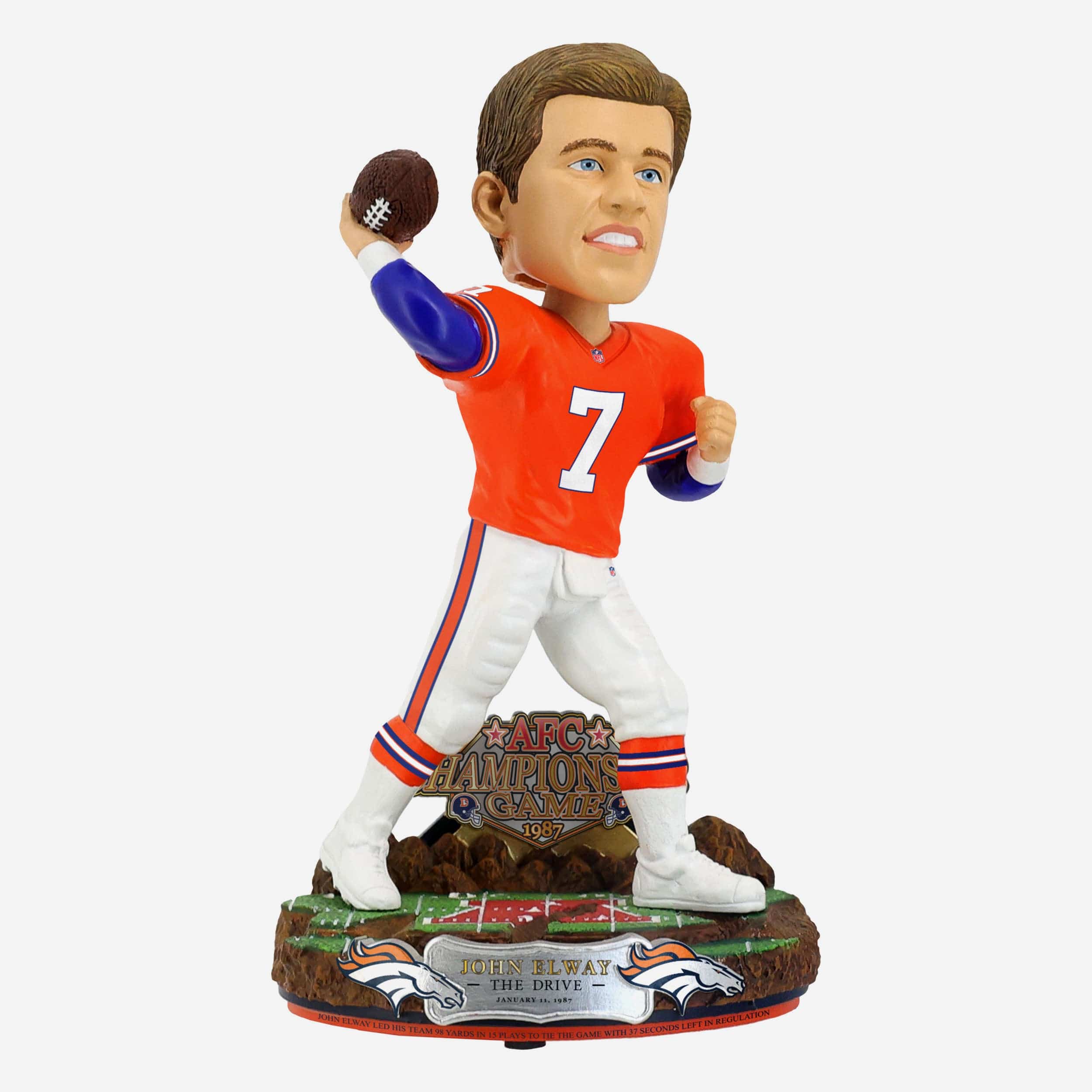 John Elway Denver Broncos The Drive Bobblehead FOCO