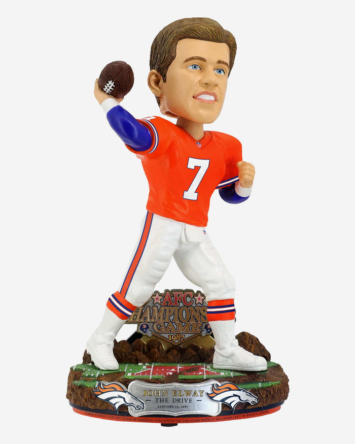 John Elway Denver Broncos The Drive Bobblehead FOCO