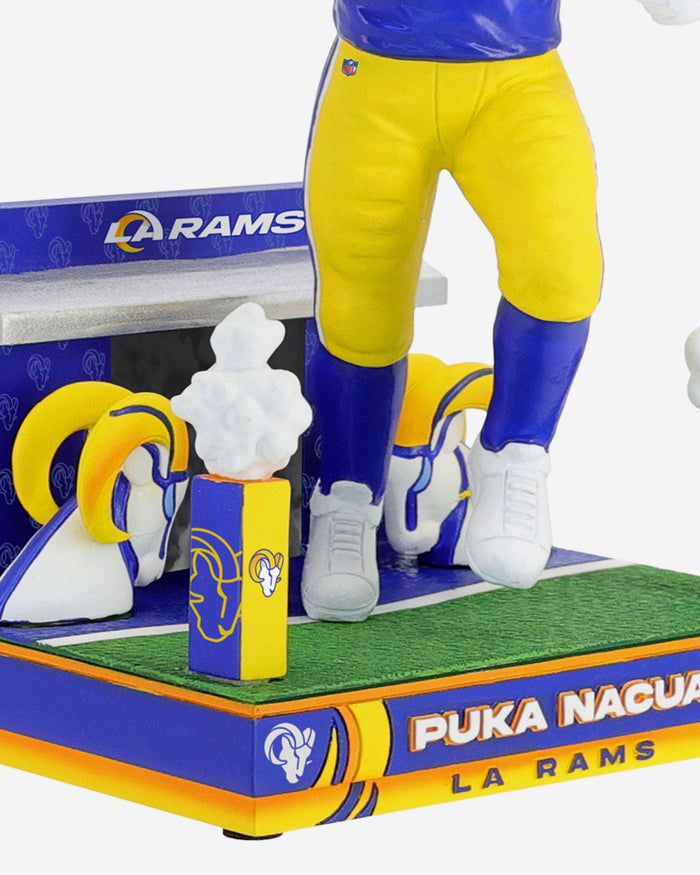 Puka Nacua Los Angeles Rams Tunnel Entrance Bobblehead FOCO - FOCO.com