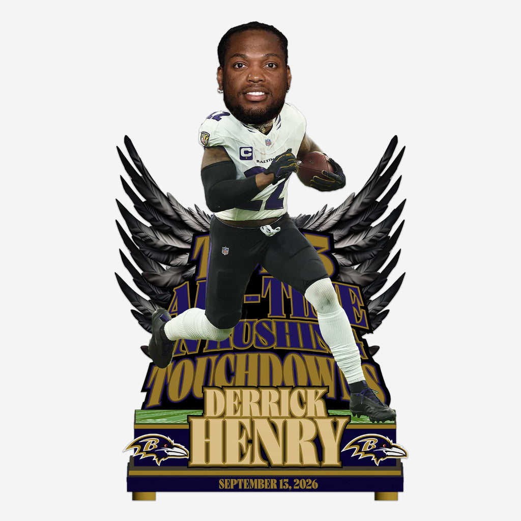 Derrick Henry Baltimore Ravens Top 3 All Time Rushing Touchdowns Bobblehead FOCO - FOCO.com
