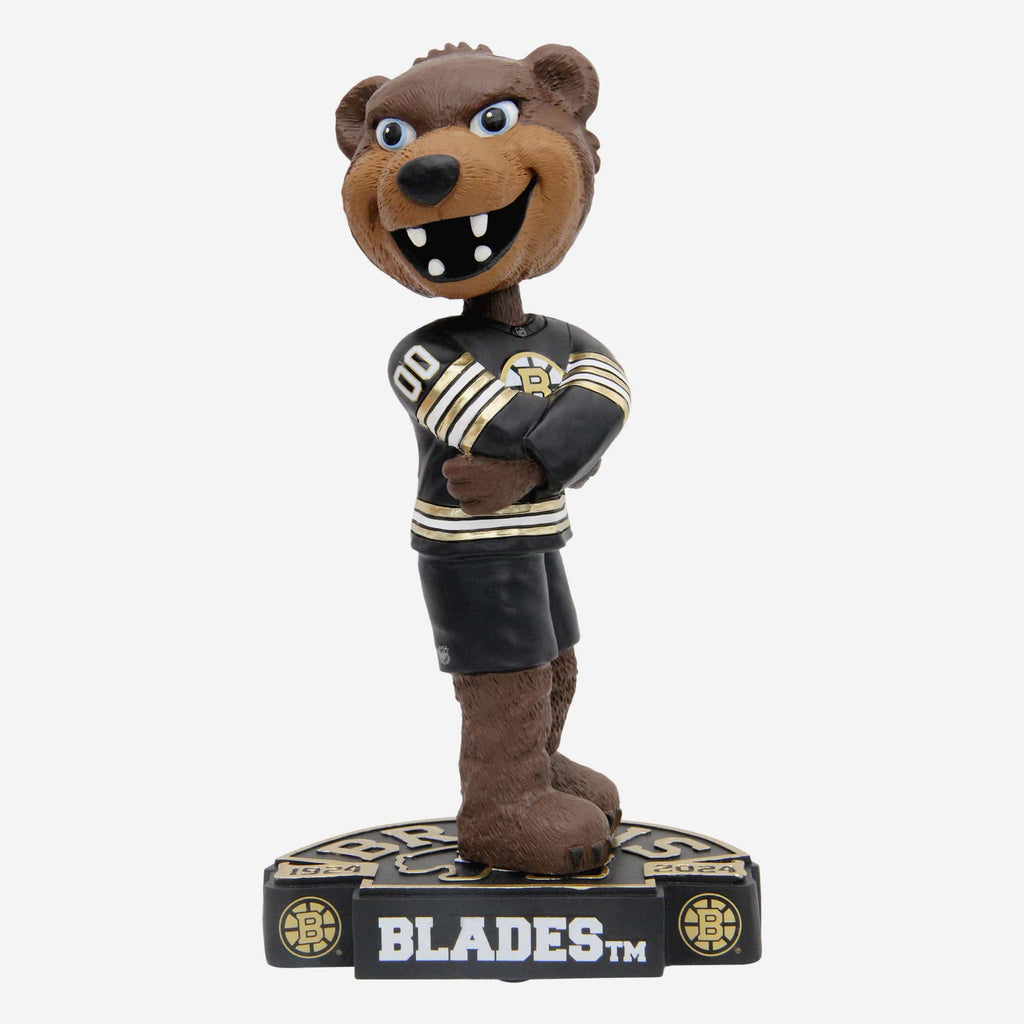 Blades the Bear Boston Bruins 100th Anniversary Mascot Bobblehead FOCO - FOCO.com
