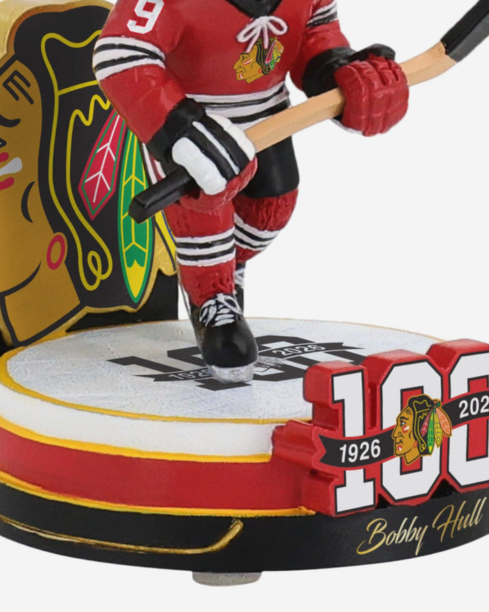 Bobby Hull Chicago Blackhawks 100th Anniversary Mini Bighead Bobblehead FOCO - FOCO.com