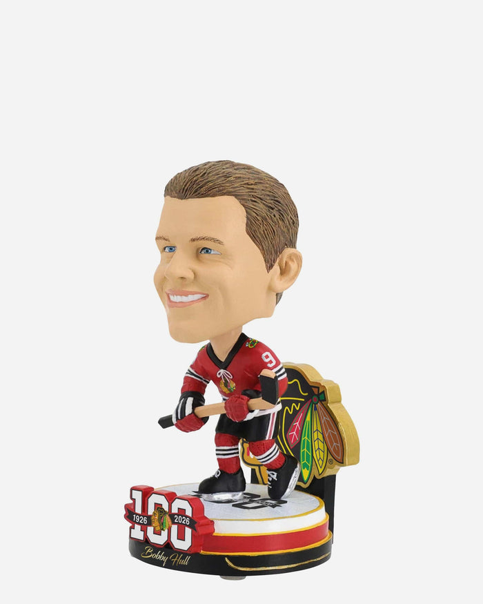 Bobby Hull Chicago Blackhawks 100th Anniversary Mini Bighead Bobblehead FOCO - FOCO.com