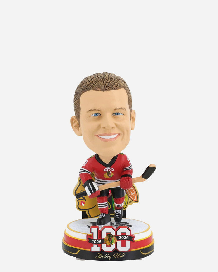 Bobby Hull Chicago Blackhawks 100th Anniversary Mini Bighead Bobblehead FOCO - FOCO.com