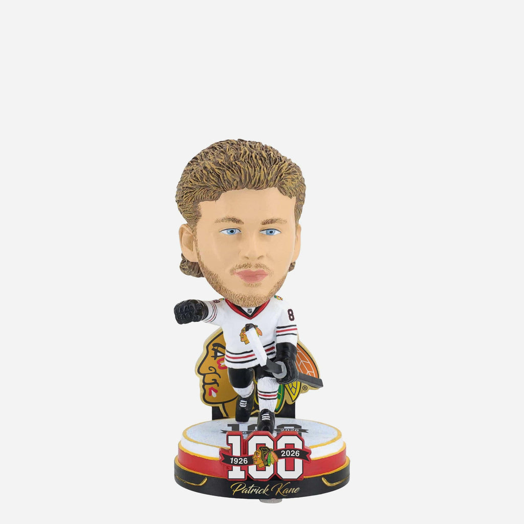 Patrick Kane Chicago Blackhawks 100th Anniversary Mini Bighead Bobblehead FOCO - FOCO.com