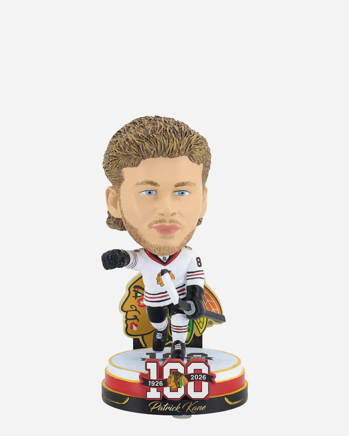 Patrick Kane Chicago Blackhawks 100th Anniversary Mini Bighead Bobblehead FOCO - FOCO.com