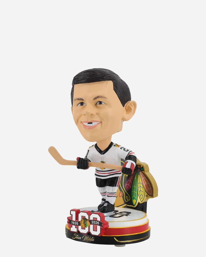 Stan Mikita Chicago Blackhawks 100th Anniversary Mini Bighead Bobblehead FOCO - FOCO.com