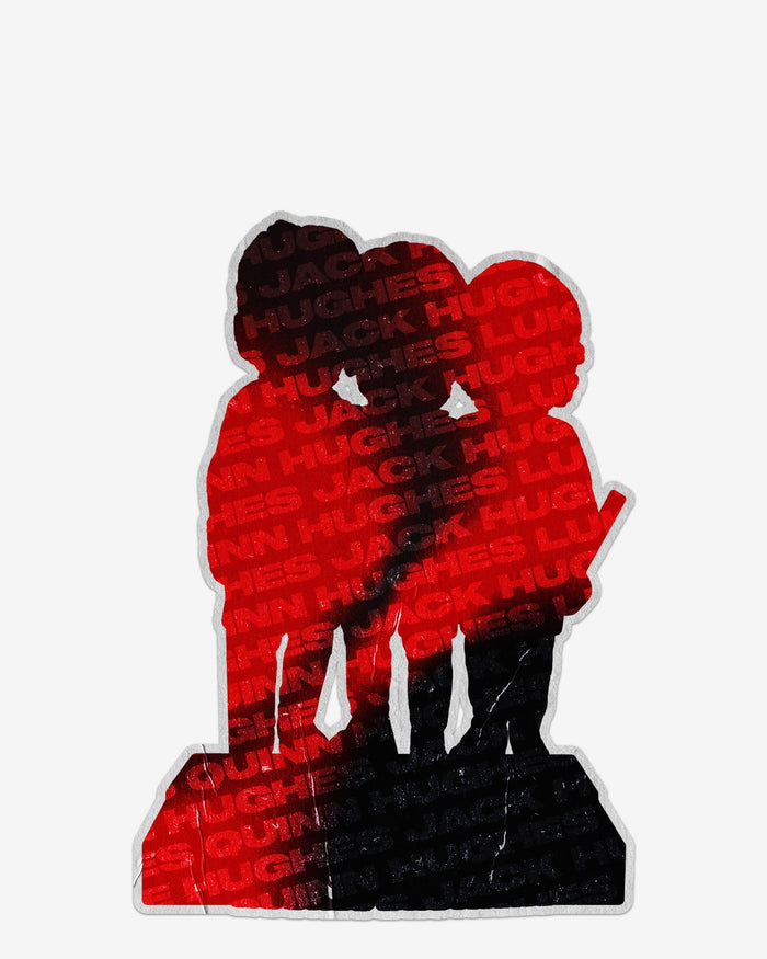 Jack Hughes & Luke Hughes & Quinn Hughes New Jersey Devils & Vancouver FOCO