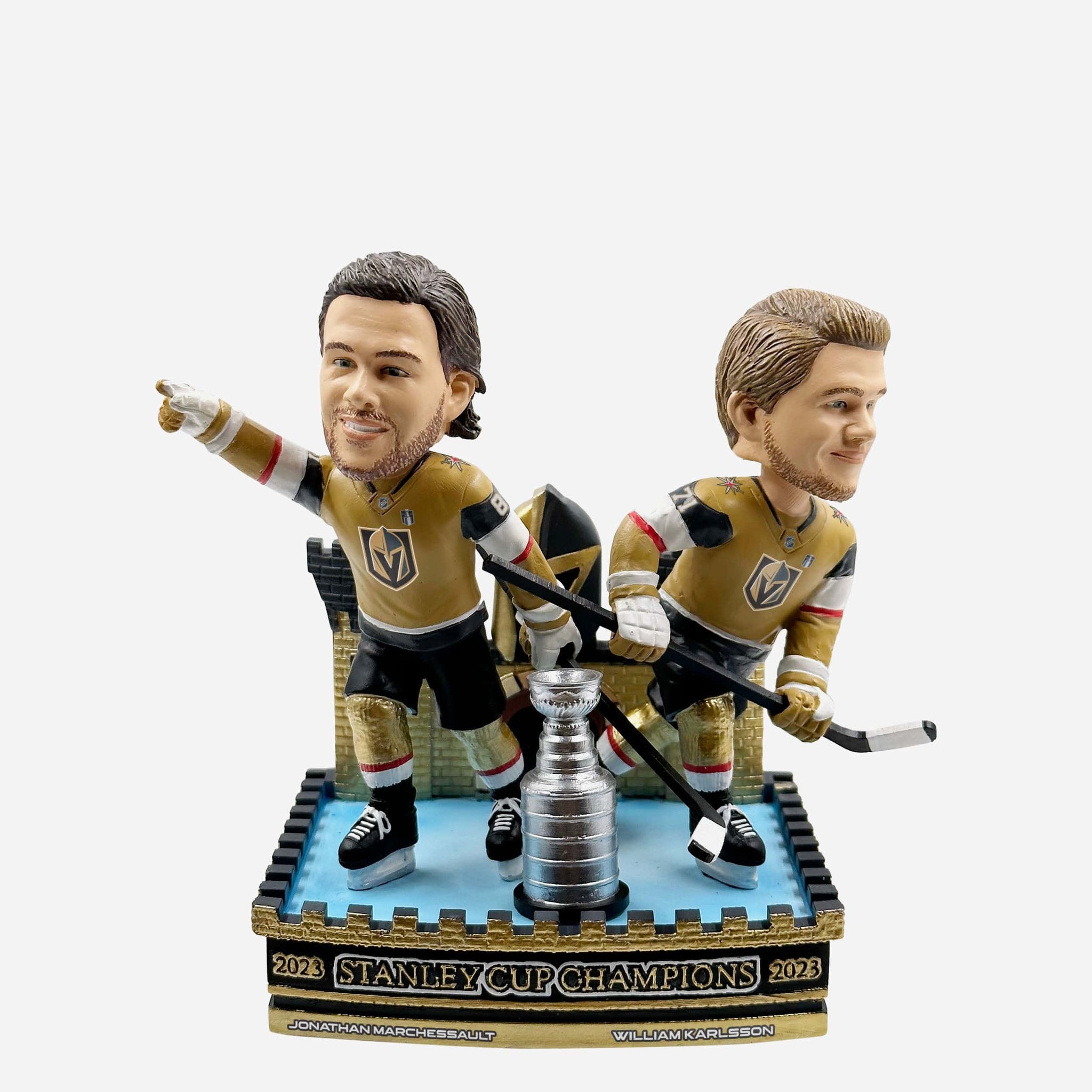 Jonathan Marchessault & William Karlsson Vegas Golden Knights 2023 Stanley Cup Champions Fortress Dual Bobblehead