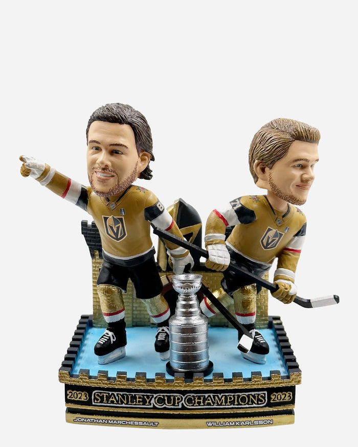 Jonathan Marchessault & William Karlsson Vegas Golden Knights 2023 Stanley Cup Champions Fortress Dual Bobblehead FOCO - FOCO.com