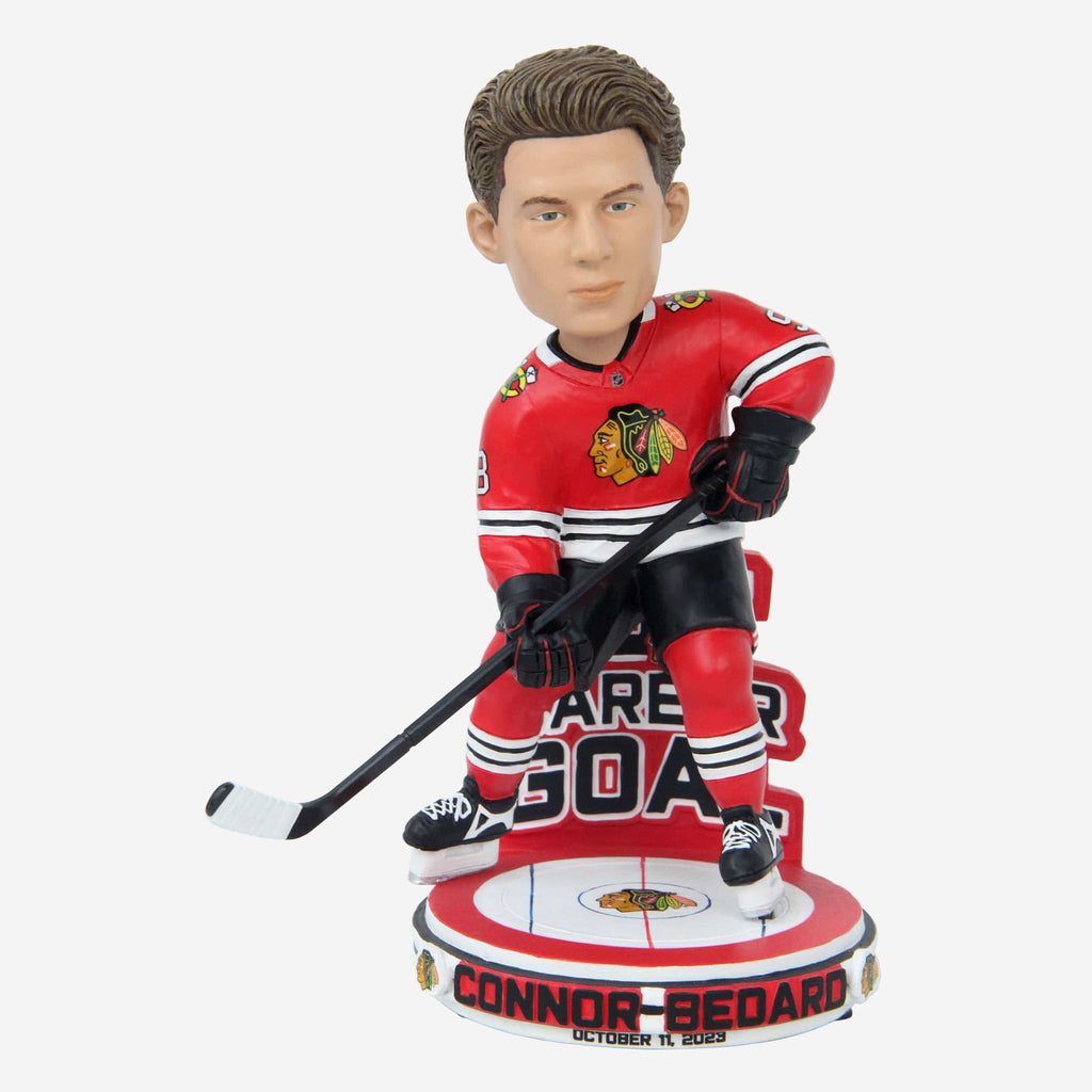 Connor Bedard Chicago Blackhawks First Career Goal Bobblehead FOCO - FOCO.com