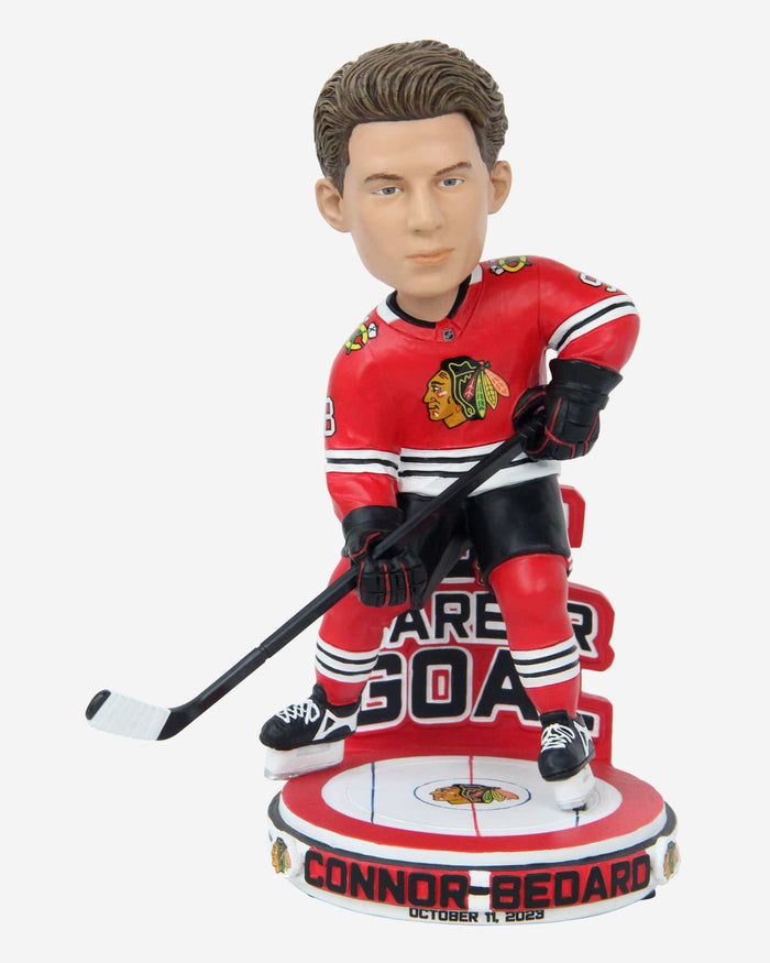 Connor Bedard Chicago Blackhawks First Career Goal Bobblehead FOCO - FOCO.com