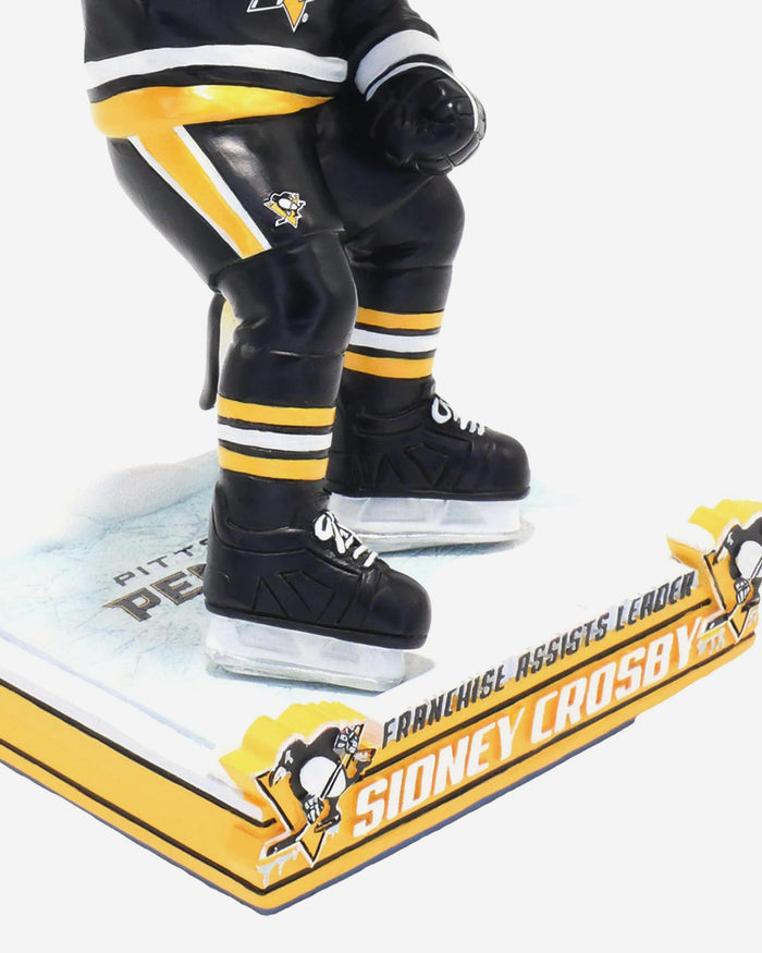 Sidney Crosby Pittsburgh Penguins All-Time Franchise Assists Leader Bobblehead FOCO - FOCO.com