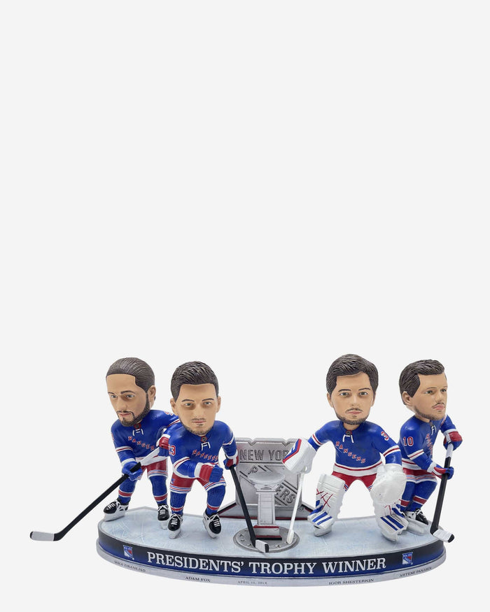 New York Rangers 2024 Presidents Trophy Mini Bobblehead Scene FOCO