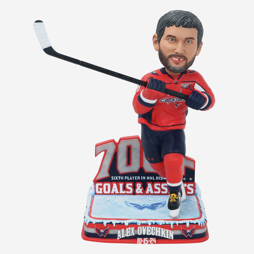 Alex Ovechkin Washington Capitals 700 Assists & 700 Goals Career Milestone Bobblehead FOCO - FOCO.com