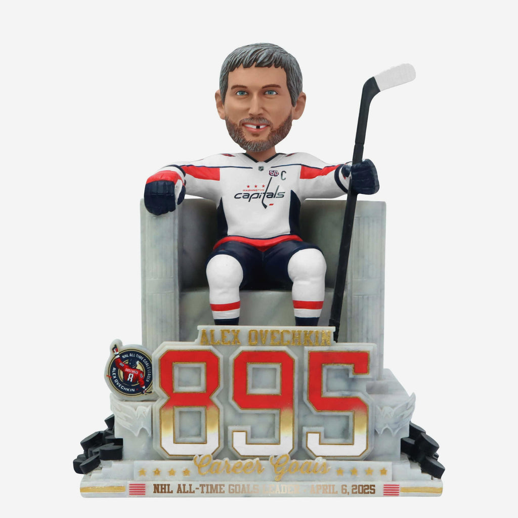 Alex Ovechkin Washington Capitals NHL All-Time Goals Leader Bobblehead FOCO - FOCO.com