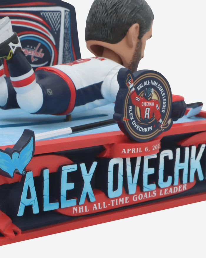 Alex Ovechkin Washington Capitals NHL All-Time Goals Leader Celebration Slider Bobblehead FOCO - FOCO.com