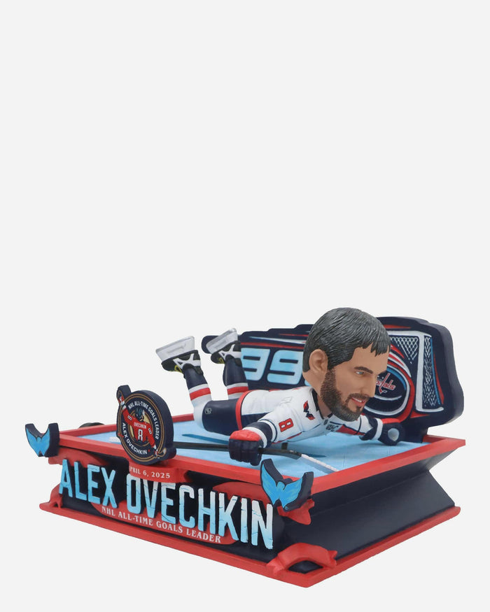 Alex Ovechkin Washington Capitals NHL All-Time Goals Leader Celebration Slider Bobblehead FOCO - FOCO.com