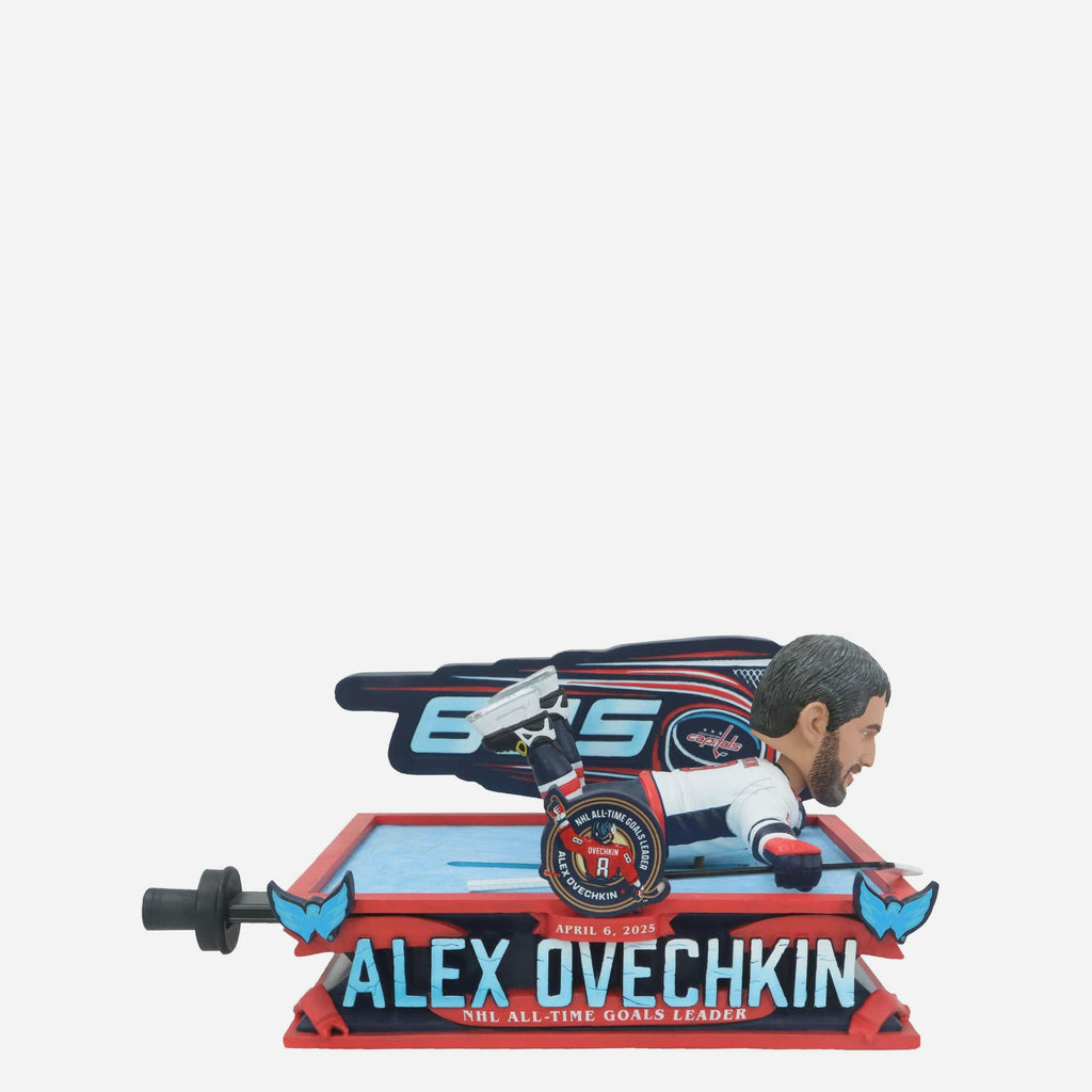 Alex Ovechkin Washington Capitals NHL All-Time Goals Leader Celebration Slider Bobblehead FOCO - FOCO.com