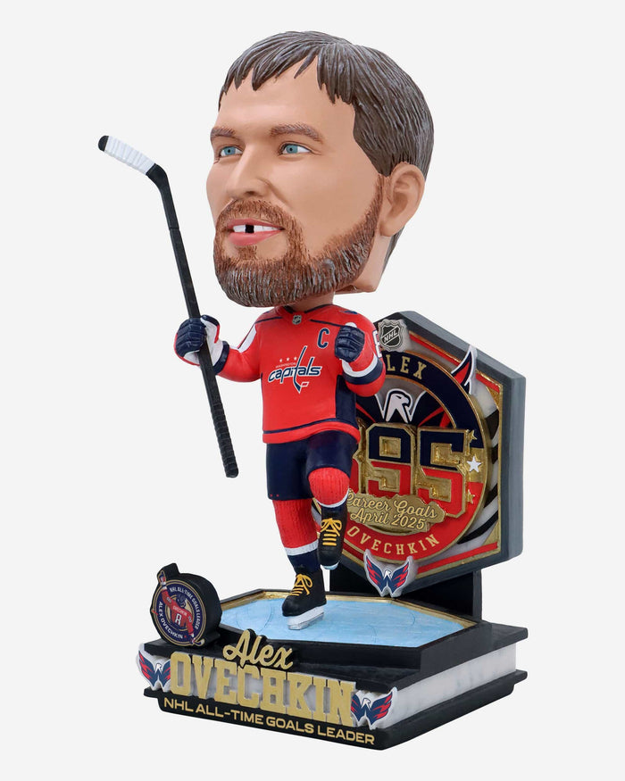 Alex Ovechkin Washington Capitals NHL All-Time Goals Leader Bighead Bobblehead FOCO - FOCO.com