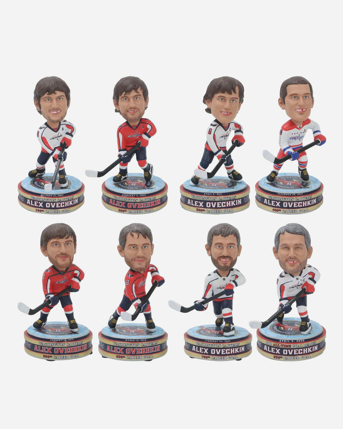 Alex Ovechkin Washington Capitals NHL All-Time Goals Leader Mini Bobblehead Boxed Set FOCO - FOCO.com