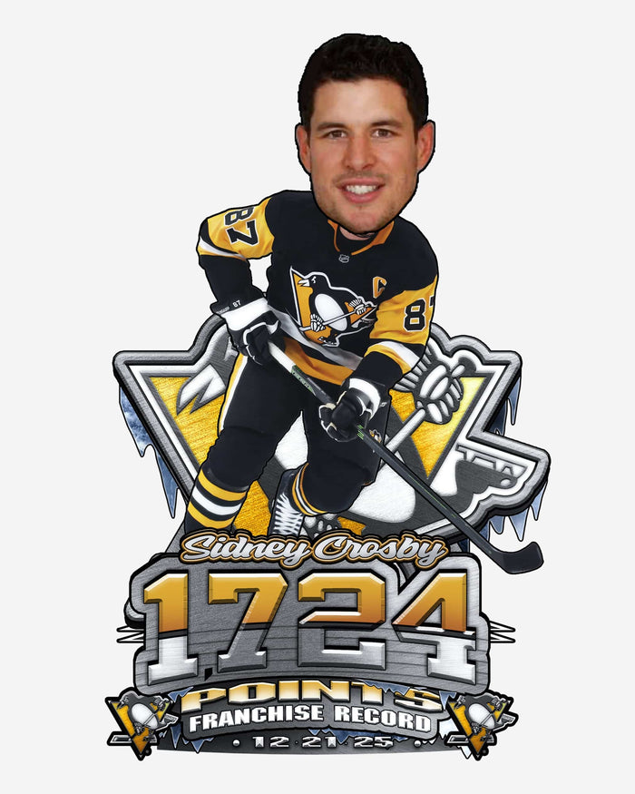 Sidney Crosby Pittsburgh Penguins Most Career Points In Franchise History Bobblehead