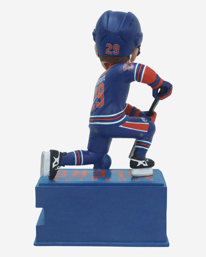 Leon Draisaitl Edmonton Oilers Single Postseason Overtime Goals Record Bobblehead FOCO - FOCO.com