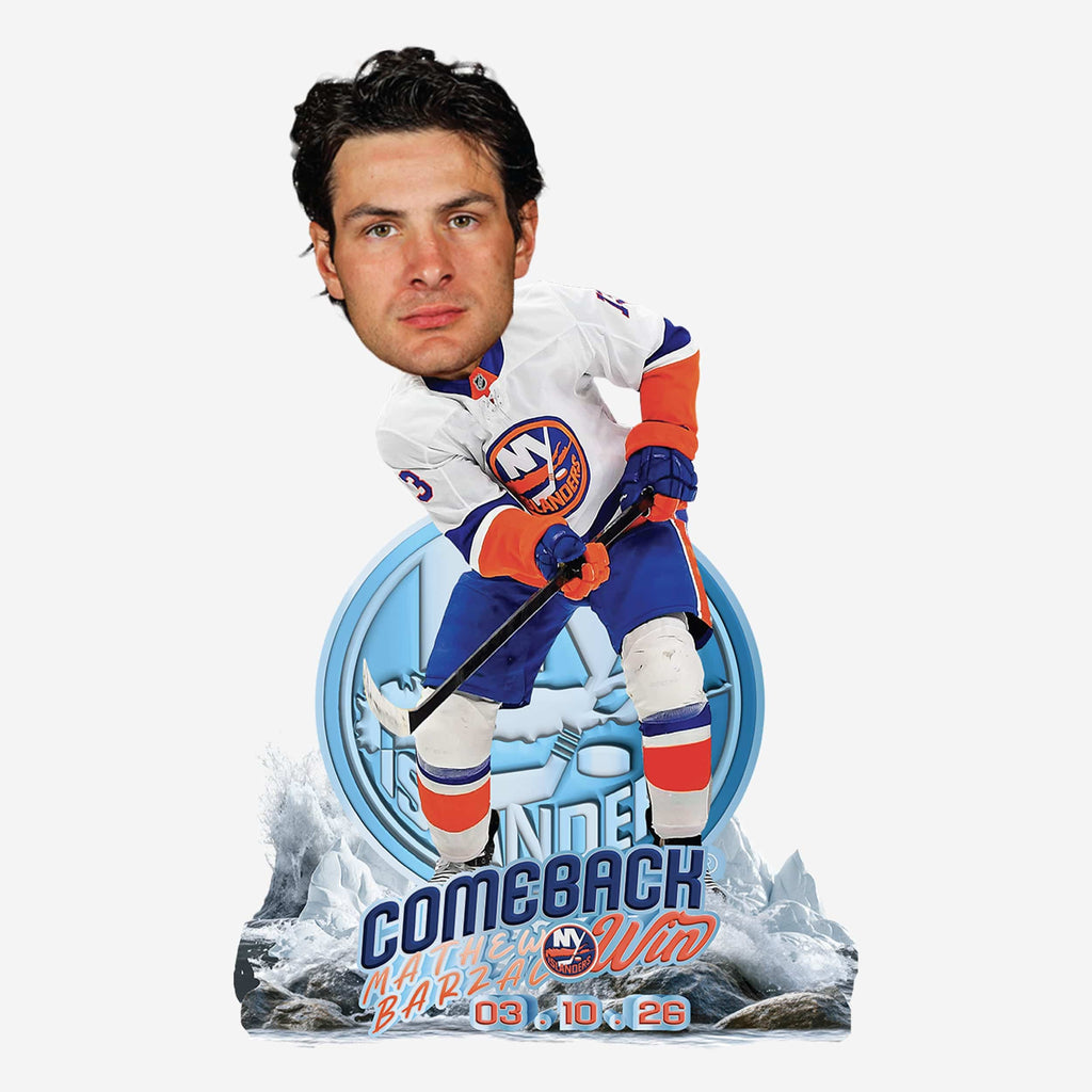 Mathew Barzal New York Islanders Comeback Overtime Win Bobblehead FOCO - FOCO.com