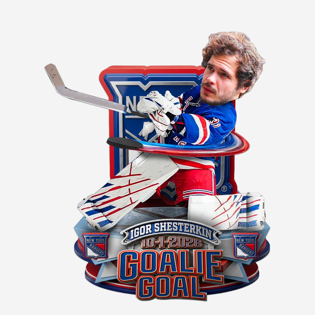 Igor Shesterkin New York Rangers First Goalie Goal in Franchise History Bobblehead FOCO - FOCO.com