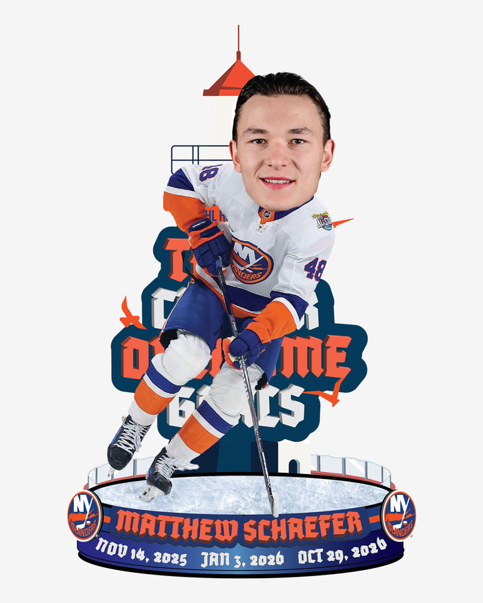 Matthew Schaefer New York Islanders Teenage Defenseman Three Overtime Goals NHL History Bobblehead FOCO - FOCO.com