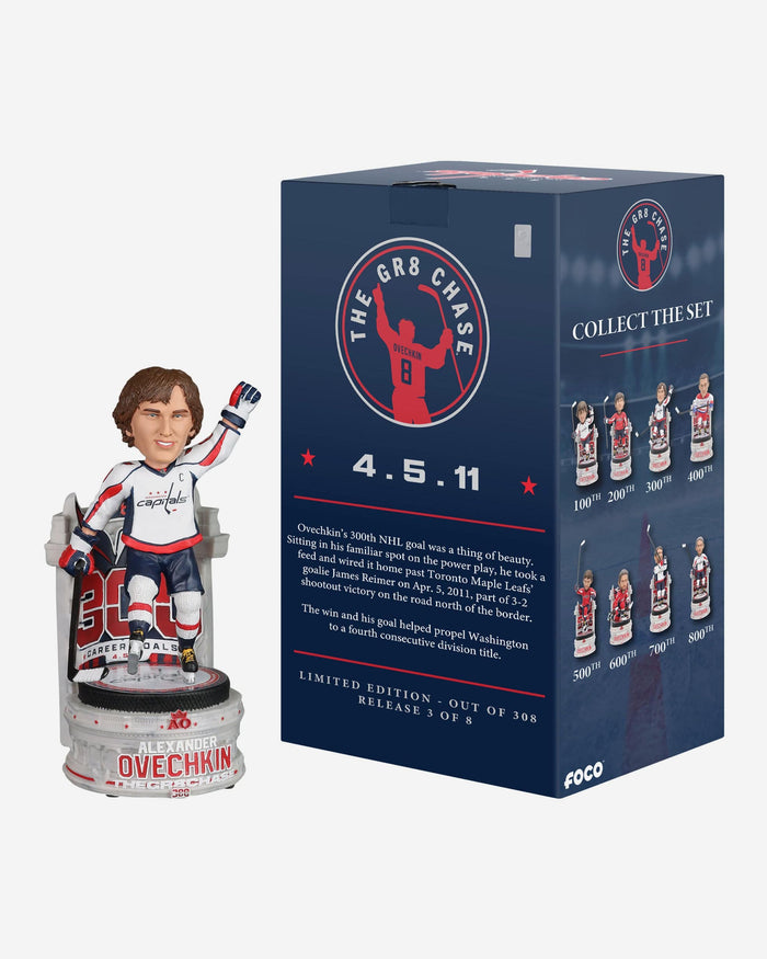 Alex Ovechkin Washington Capitals 300th Goal Bobblehead FOCO - FOCO.com