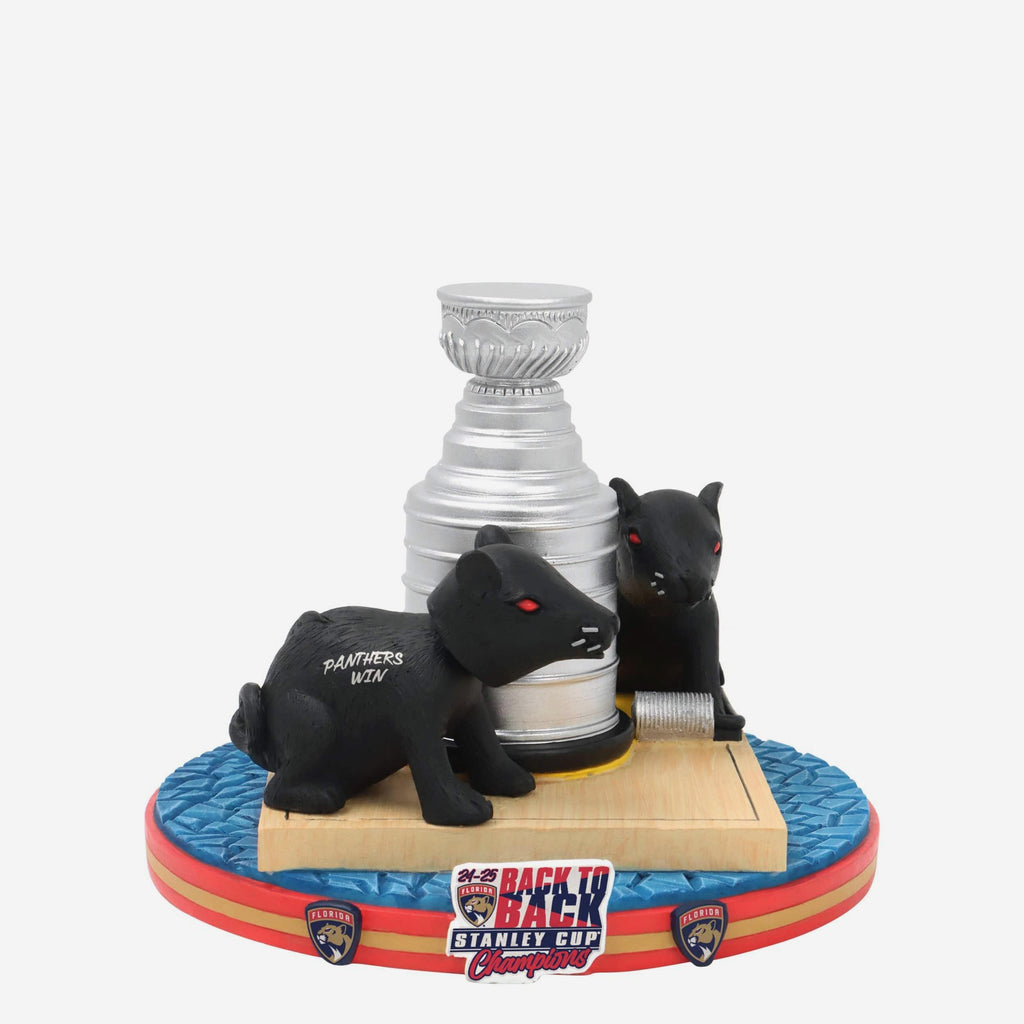 Florida Panthers 2025 Back To Back Stanley Cup Champions Rat Trick Mini Bobblehead Scene FOCO - FOCO.com