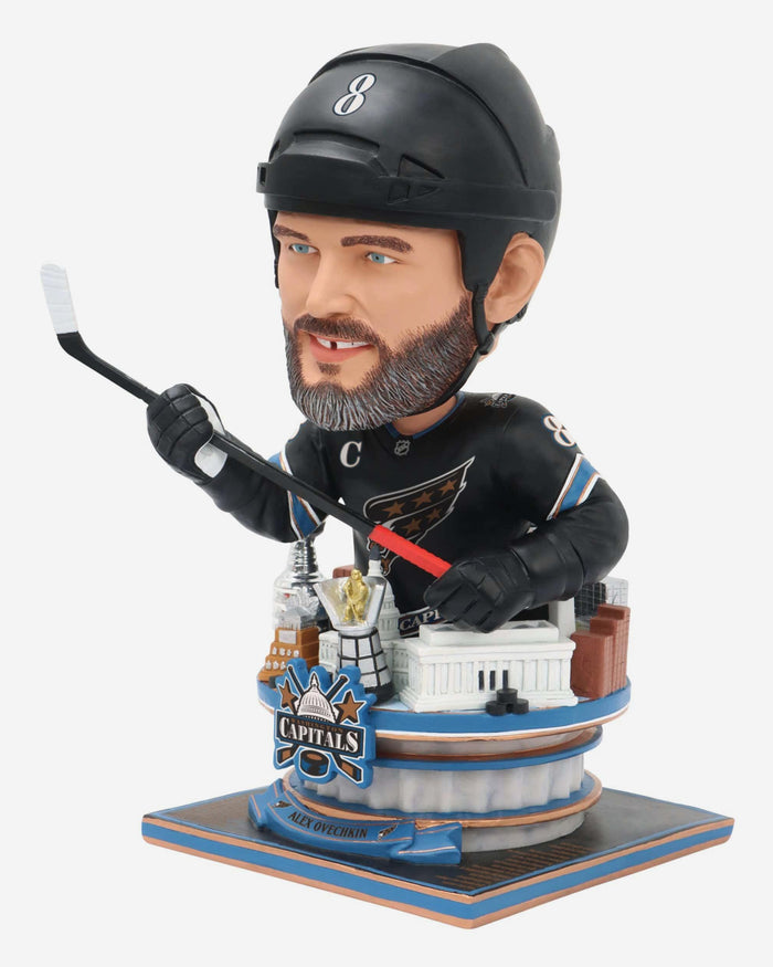 Alex Ovechkin Washington Capitals Black Uniform Bust Bighead Bobblehead FOCO - FOCO.com